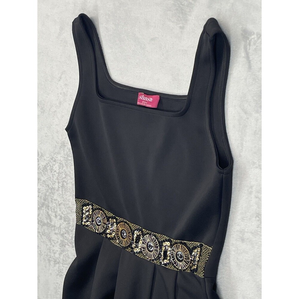 Shasa Embellished Dress Medium Black Semi Formal Party View 2